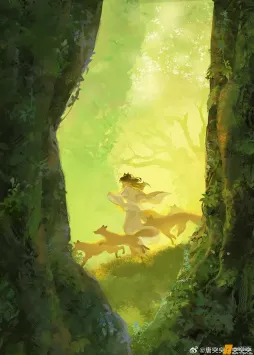大屏看幽灵公主看爽了，涂个狐狸森林 ​