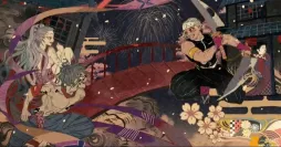 浮世绘画风画鬼灭之刃，真的好美呀！ 画师：p/4892534 ​​​