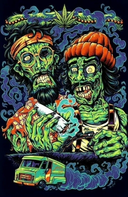 Zombie Cheech & Chong by   Brian Allen ​​