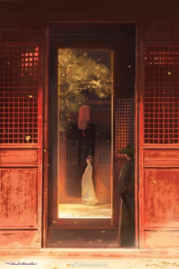 #插画##原创# 斑驳的红