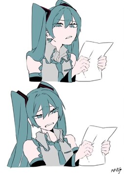 初音未来一脸嫌弃