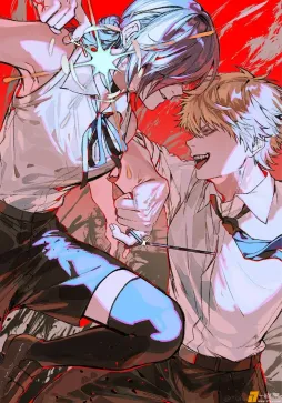 #电锯人#蕾塞和电次的组合双打.[并不简单]  X：qingwali ​​​