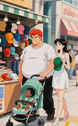 樱木花道和赤木晴子婚后的生活，帽子为什么是绿色的？