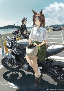 #赛马娘#   新刊封面  勉强算是学生时代最后的一张  #美妙姿势##空中神宫# ​​​