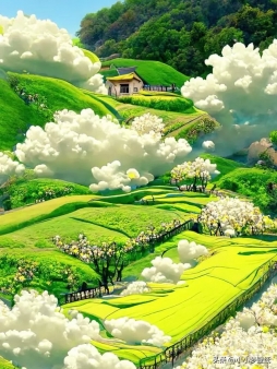 治愈风景壁纸 宫崎骏治愈系田园风景图