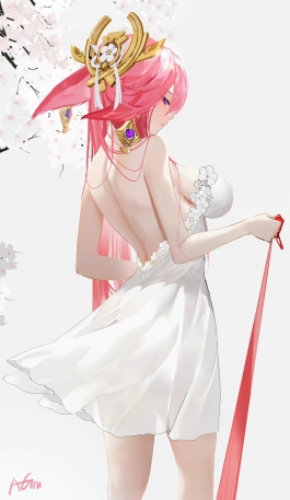 来自画师 阿戈魔AGM 的 八重的裙子没掉。Pid: 98866303。