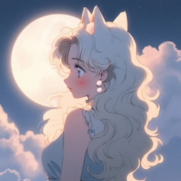 可爱的女生抱猫头像 ​​​