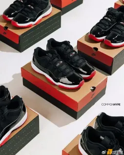 这次复刻，有点想买。  AIR JORDAN XI LOW "BRED" ​