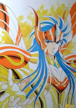 #圣斗士星矢#手绘版神黄金！非常直截了当的帅！by：Jerome Alquie ​​​