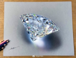 “用铅笔画出来的钻石” （photo：aririria_art） ​​​