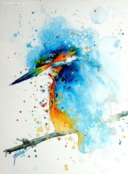 漂亮的水彩动物插画  Tilen Ti ​​​