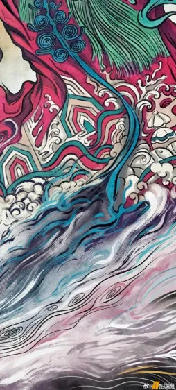 新的系列插画《十三诡》之“遗所思”，被石兰兮带杜衡，折芳馨兮遗所思。