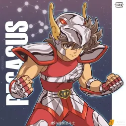 #圣斗士星矢#这个画风的十青铜，很像十三四岁勇往直前的少年了，年纪虽小胆大包天！[哈哈]by：KEV ​​​
