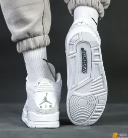 Air Jordan III Retro「Pure White」  AJ3「Pure White」配色上脚照